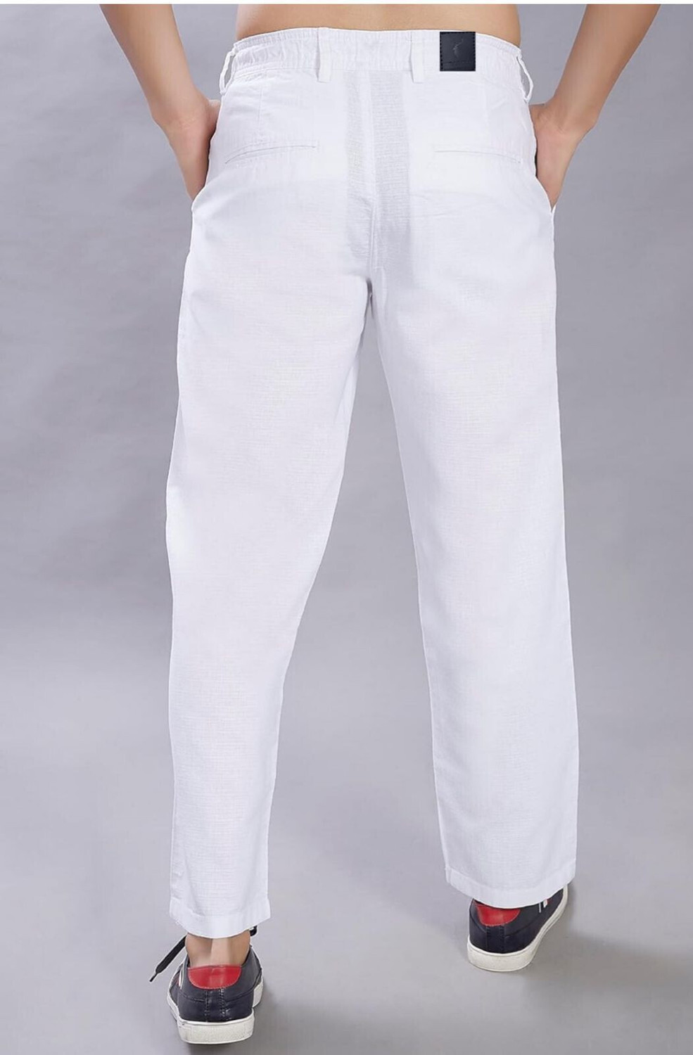 Image of Hyraa Club Relaxed Men White Trousers
