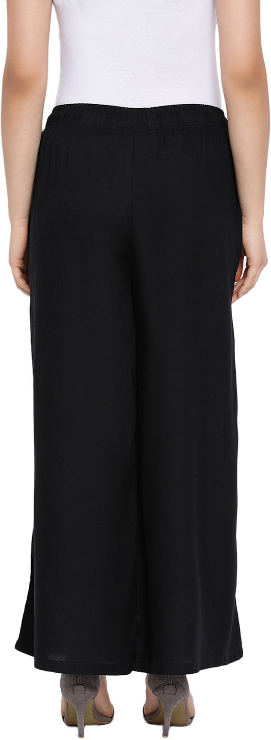 Image of Lyra Regular Fit Women Black Trousers