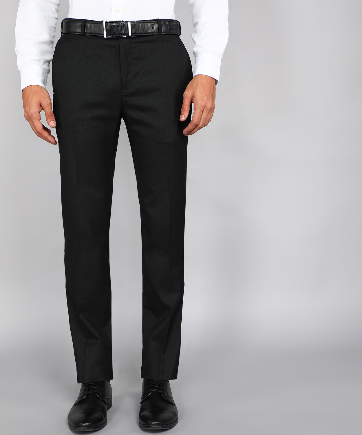 Raymond Slim Fit Men Black Trousers