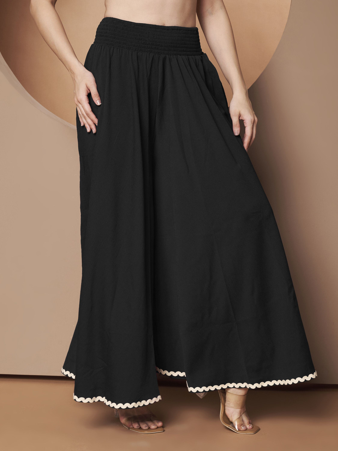 Image of LookShine Relaxed Women Black Trousers