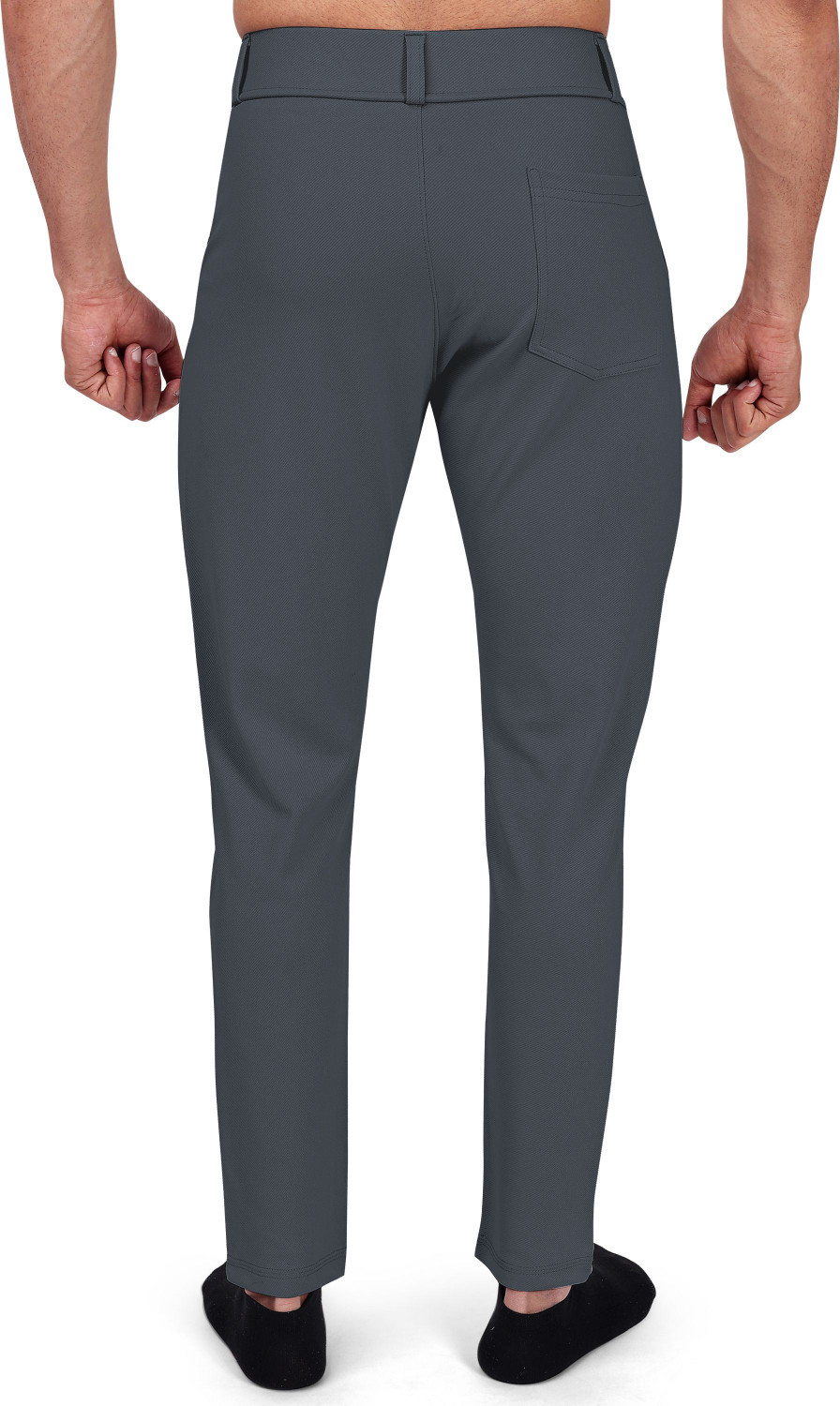 Image of COMBRAIDED Regular Fit Men Grey Trousers
