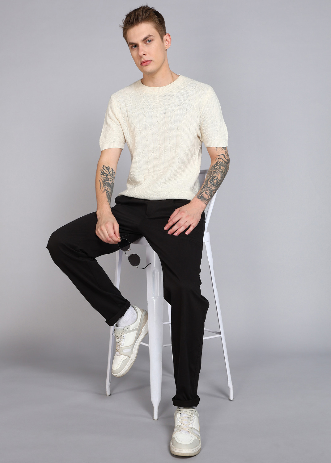 Image of KILLER Slim Fit Men Black Trousers