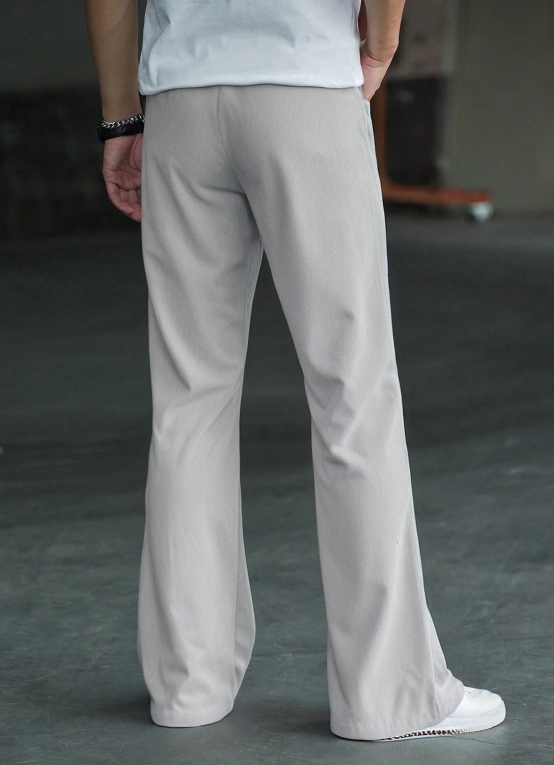 Image of METRONAUT Flared Men Grey Trousers