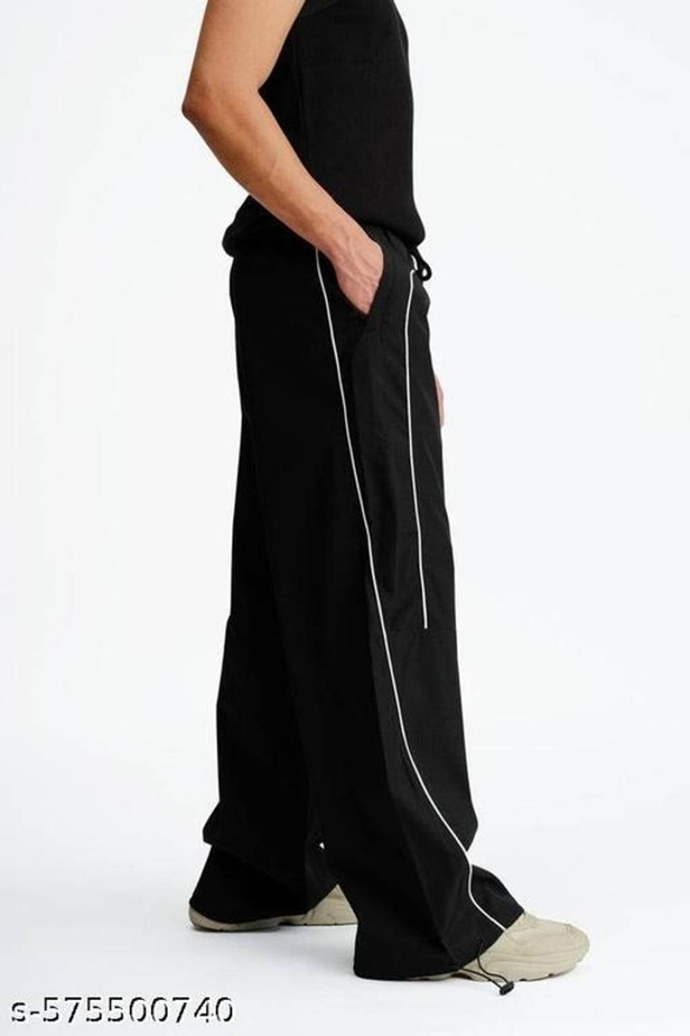 LEXREX Loose Fit Men Black Trousers - Image 3