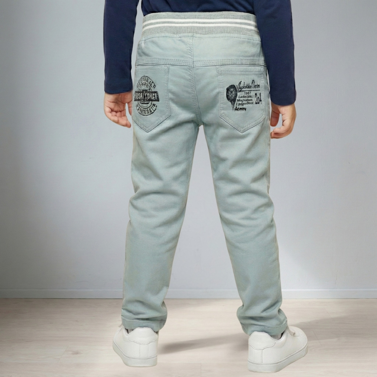 Image of Busted Regular Fit Boys & Girls Light Green Trousers