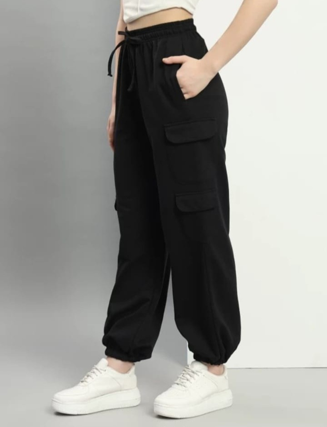 Image of MS BOTTOM Comfort Fit Women Black Trousers