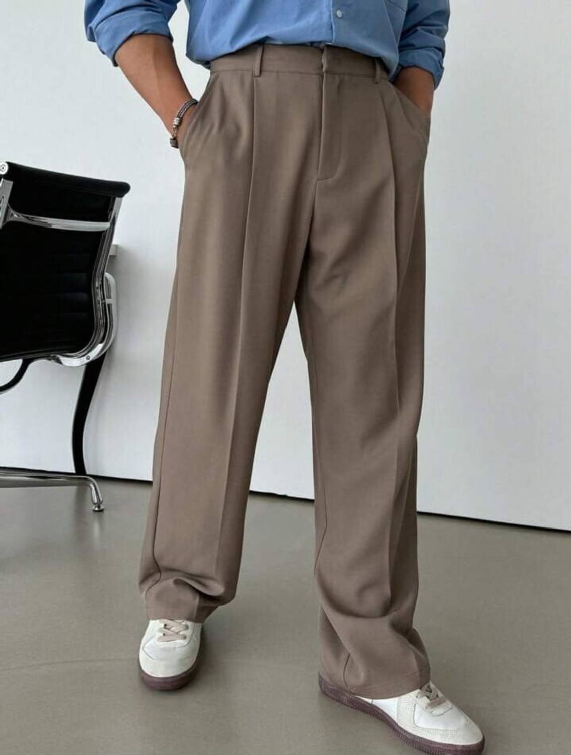 Broadstar Straight Fit Men Brown Trousers - Image 4