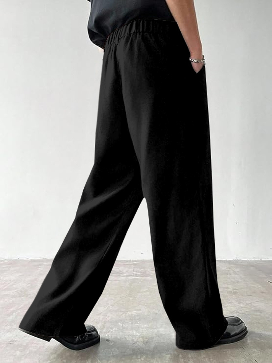 Image of Rajovati Loose Fit Men Black Trousers