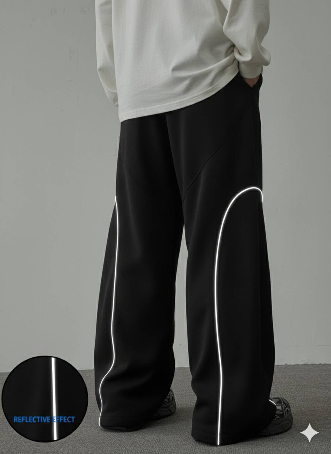 LEXREX Loose Fit Black Trousers - Image 2