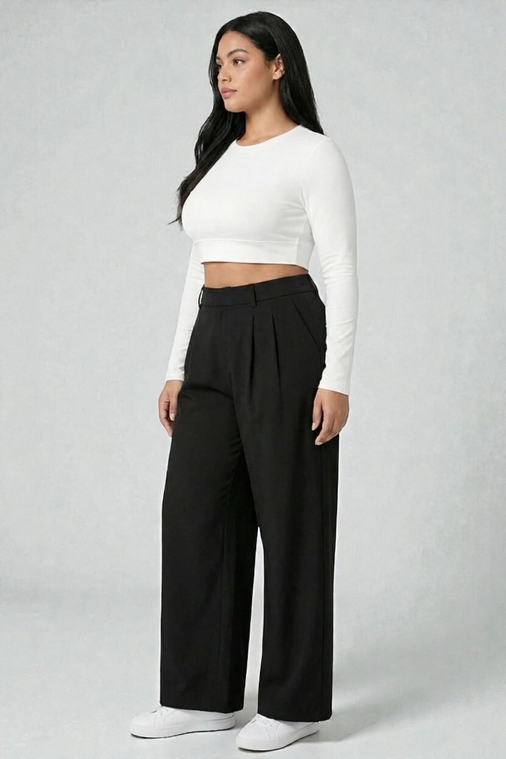 Image of SQEW Loose Fit Women Black Trousers