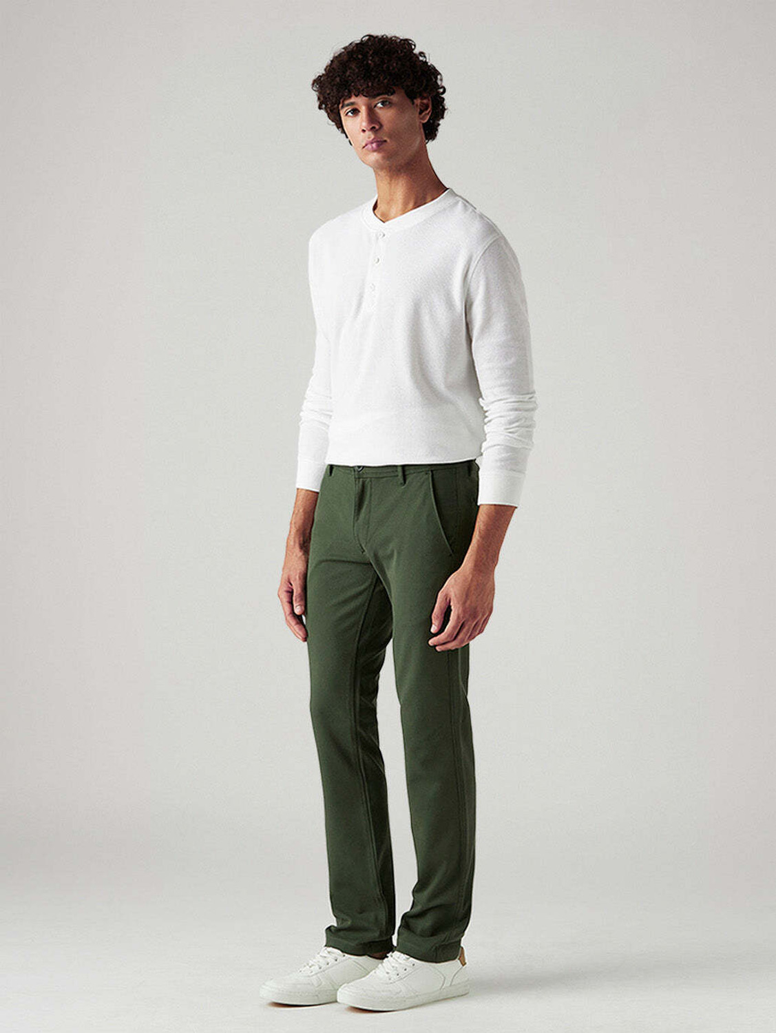 Image of LEVI'S Slim Fit Men Dark Green Trousers