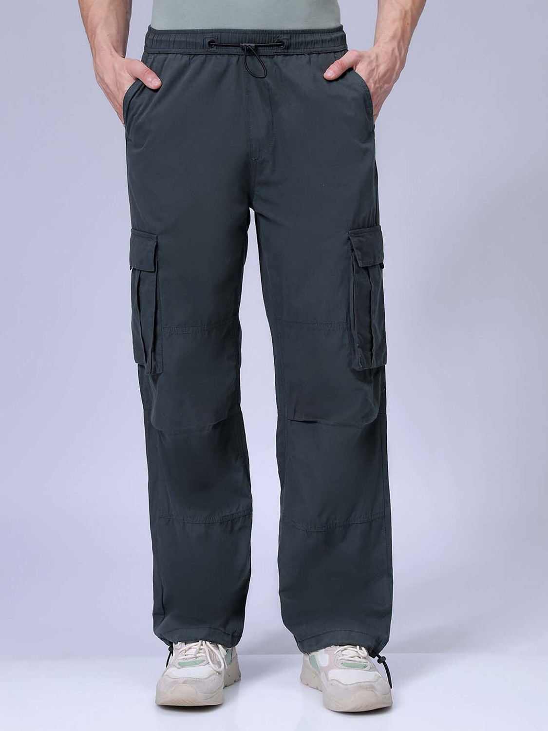 Image of The Indian Garage Co. Relaxed Men Green Trousers