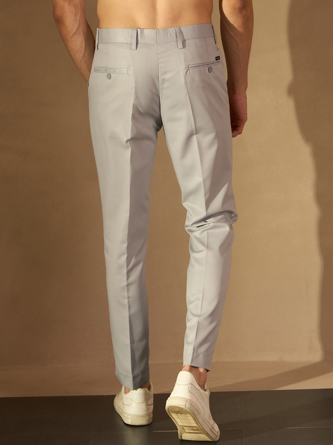 Image of DENNISON Tapered Men Grey Trousers