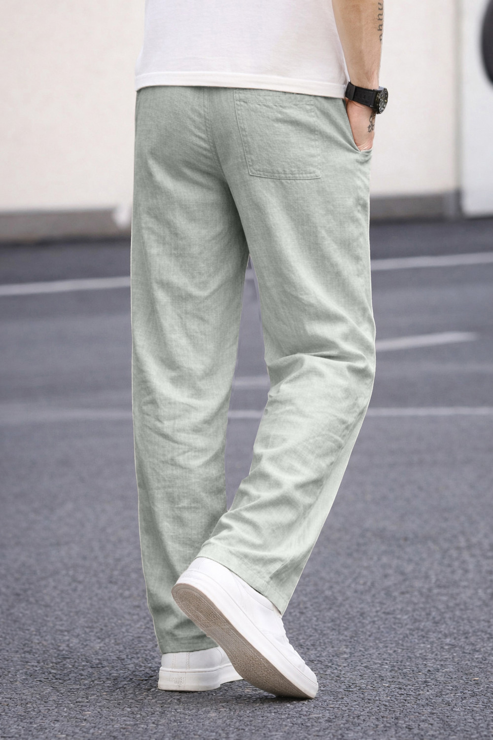 Image of MOTREX Slim Fit Men Grey Trousers