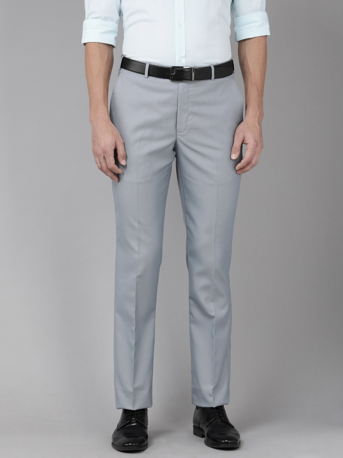 Image of PARK AVENUE Regular Fit Men Blue Trousers