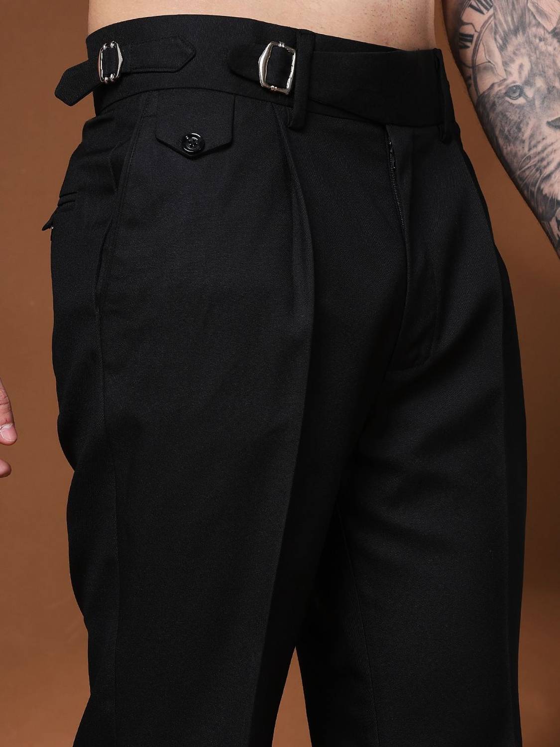VIVA Flared Men Black Trousers - Image 1
