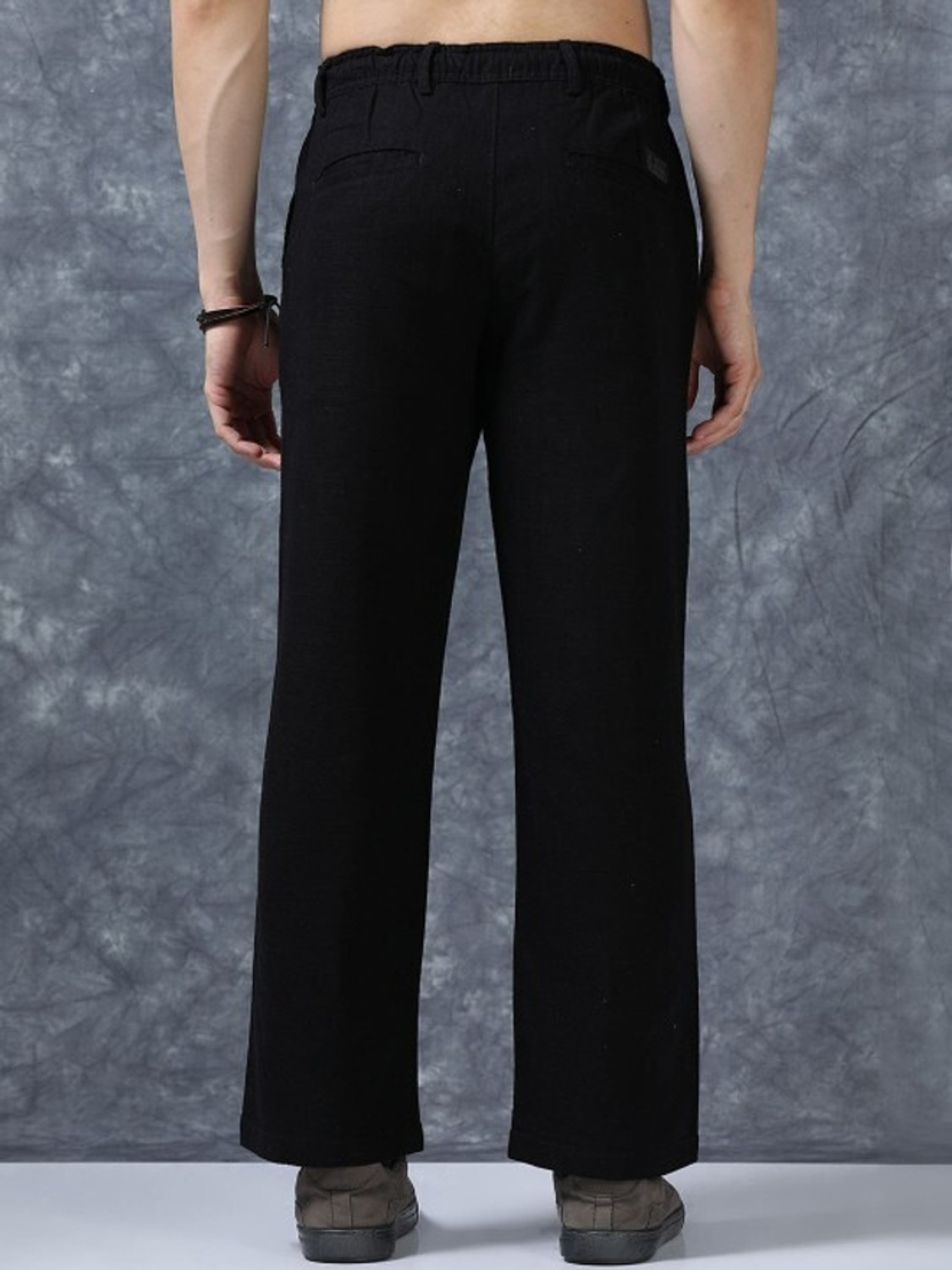 Image of METRONAUT Relaxed Men Black Trousers