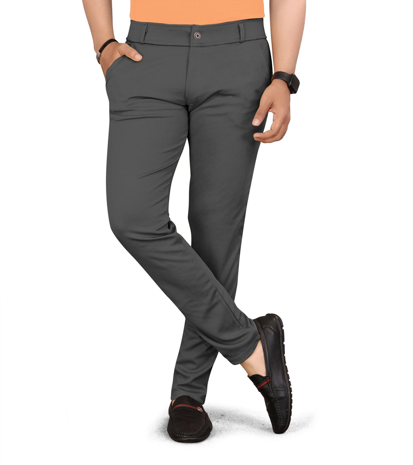 Image of lapataclub Relaxed Men Grey Trousers