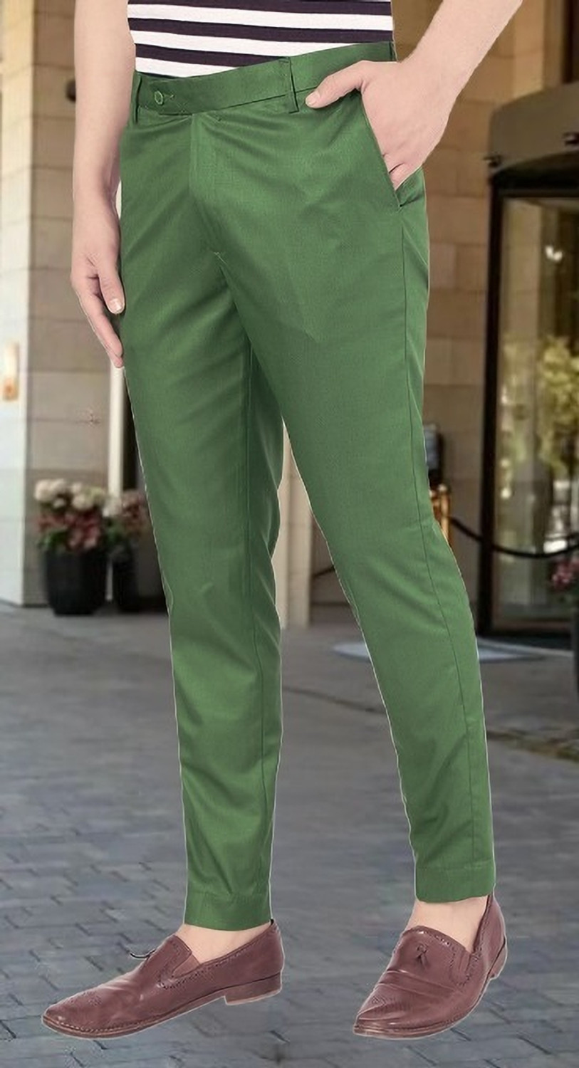 Image of AD & AV Regular Fit Men Green Trousers