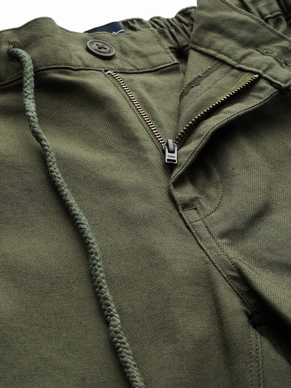 Image of Mast & Harbour Regular Fit Men Dark Green Trousers