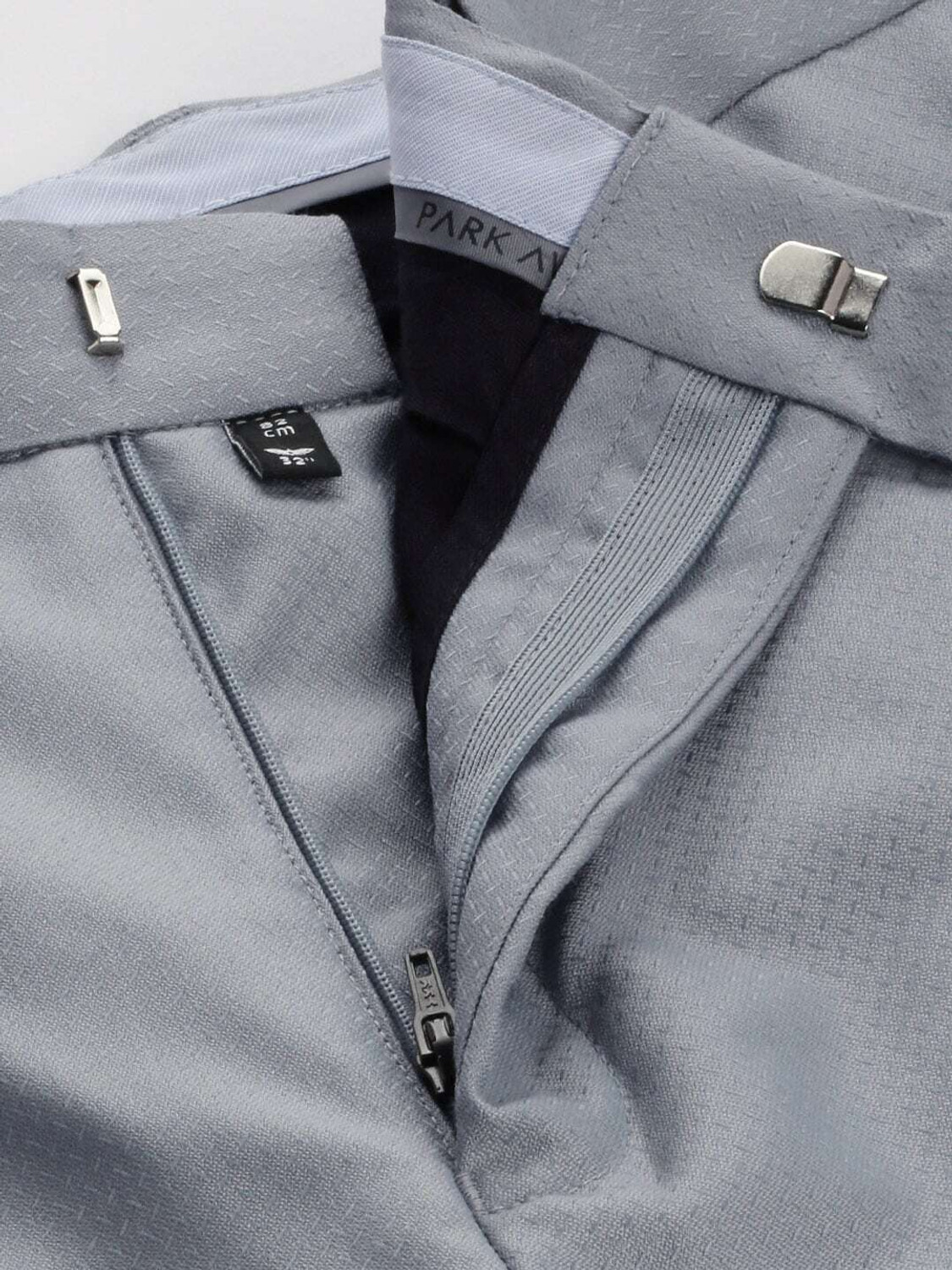 Image of PARK AVENUE Regular Fit Men Blue Trousers