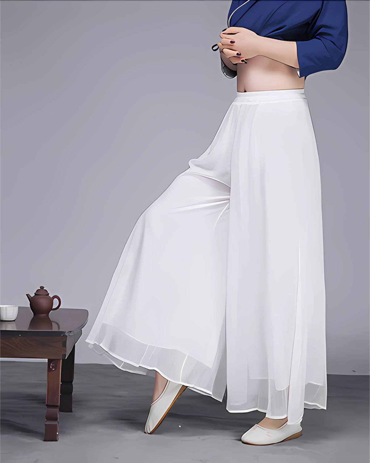 BHAGYASHRAY Regular Fit Women White Trousers