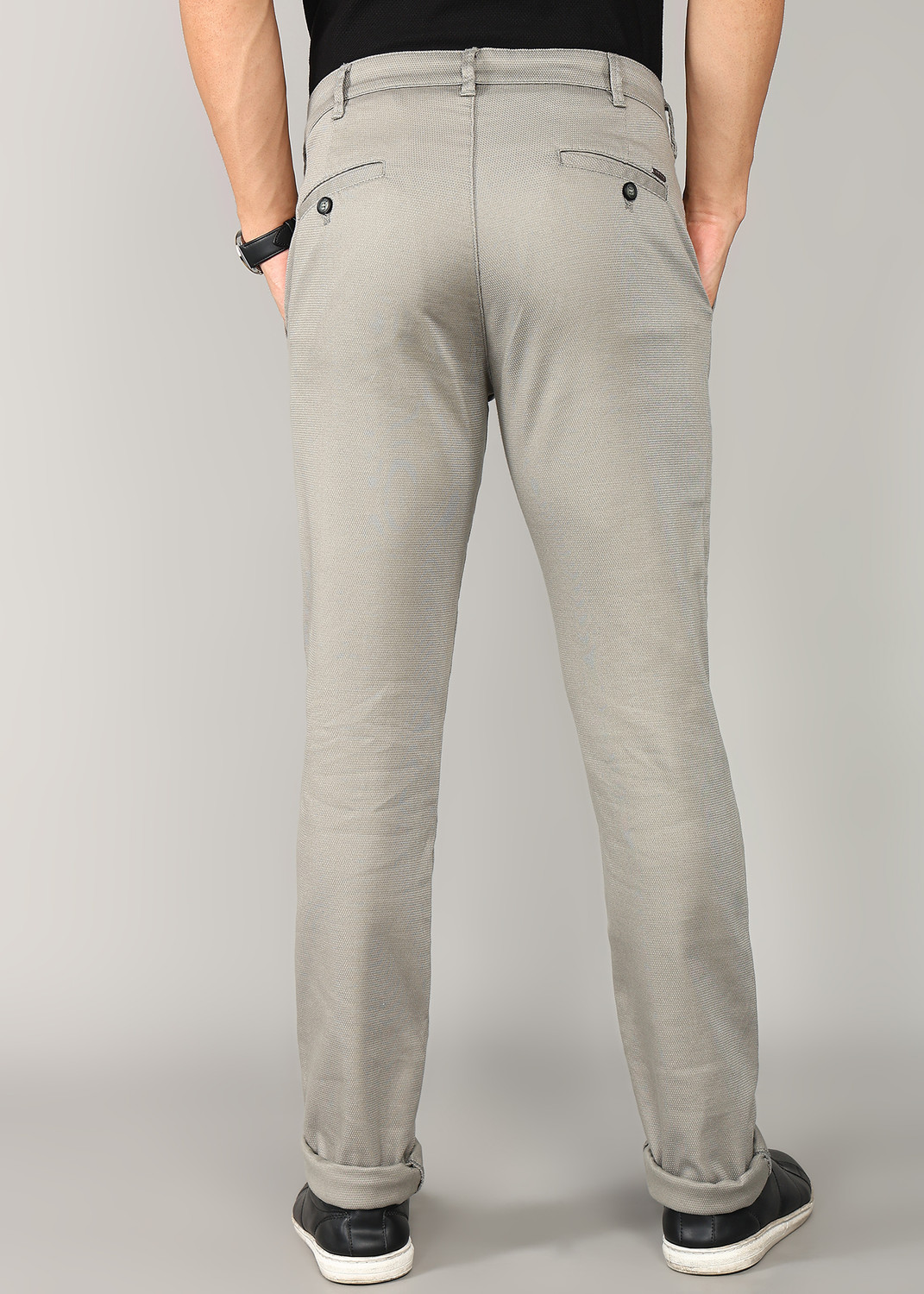 Image of KILLER Slim Fit Men Grey Trousers