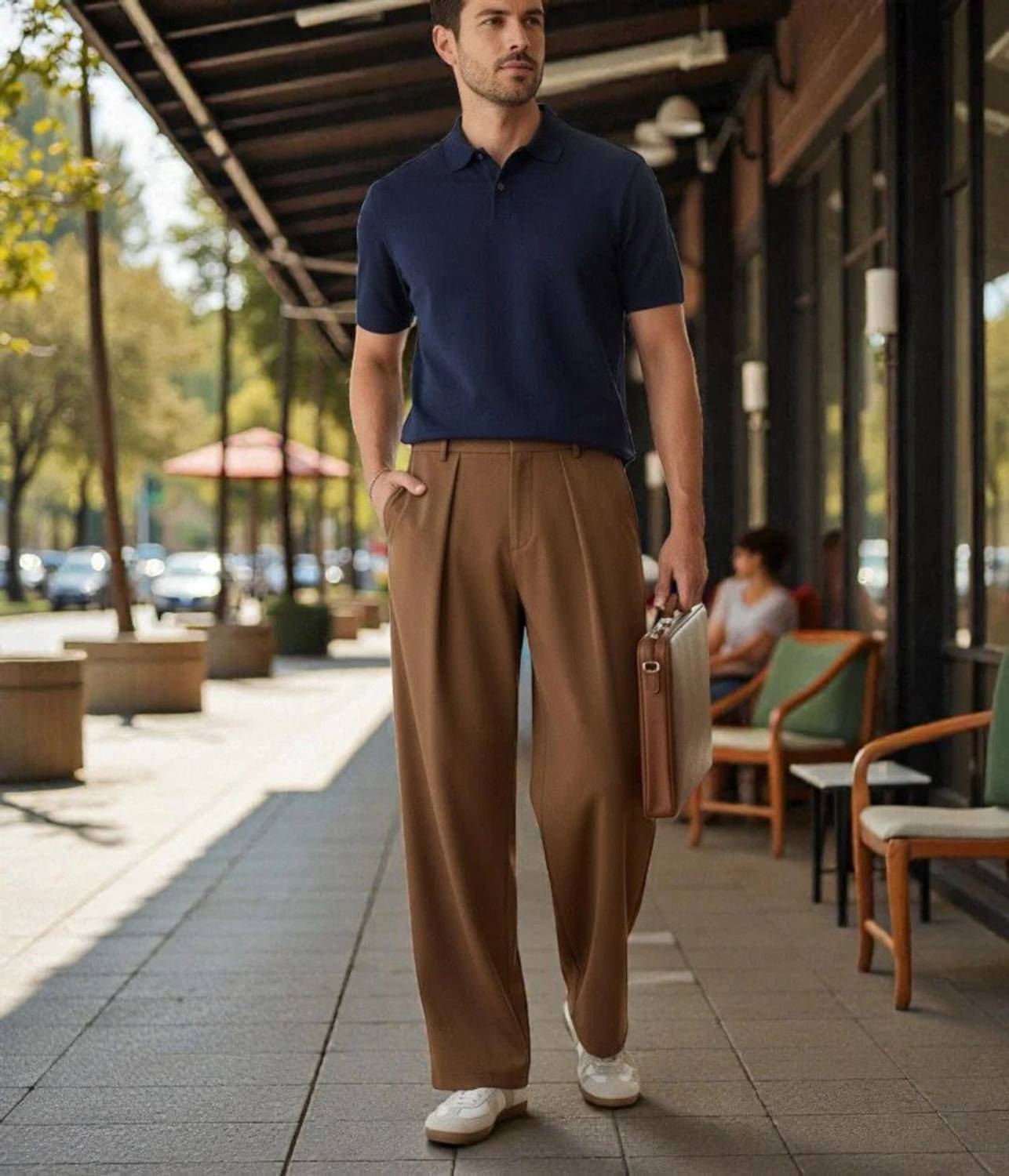 KOTTY Regular Fit Men Brown Trousers - Image 2