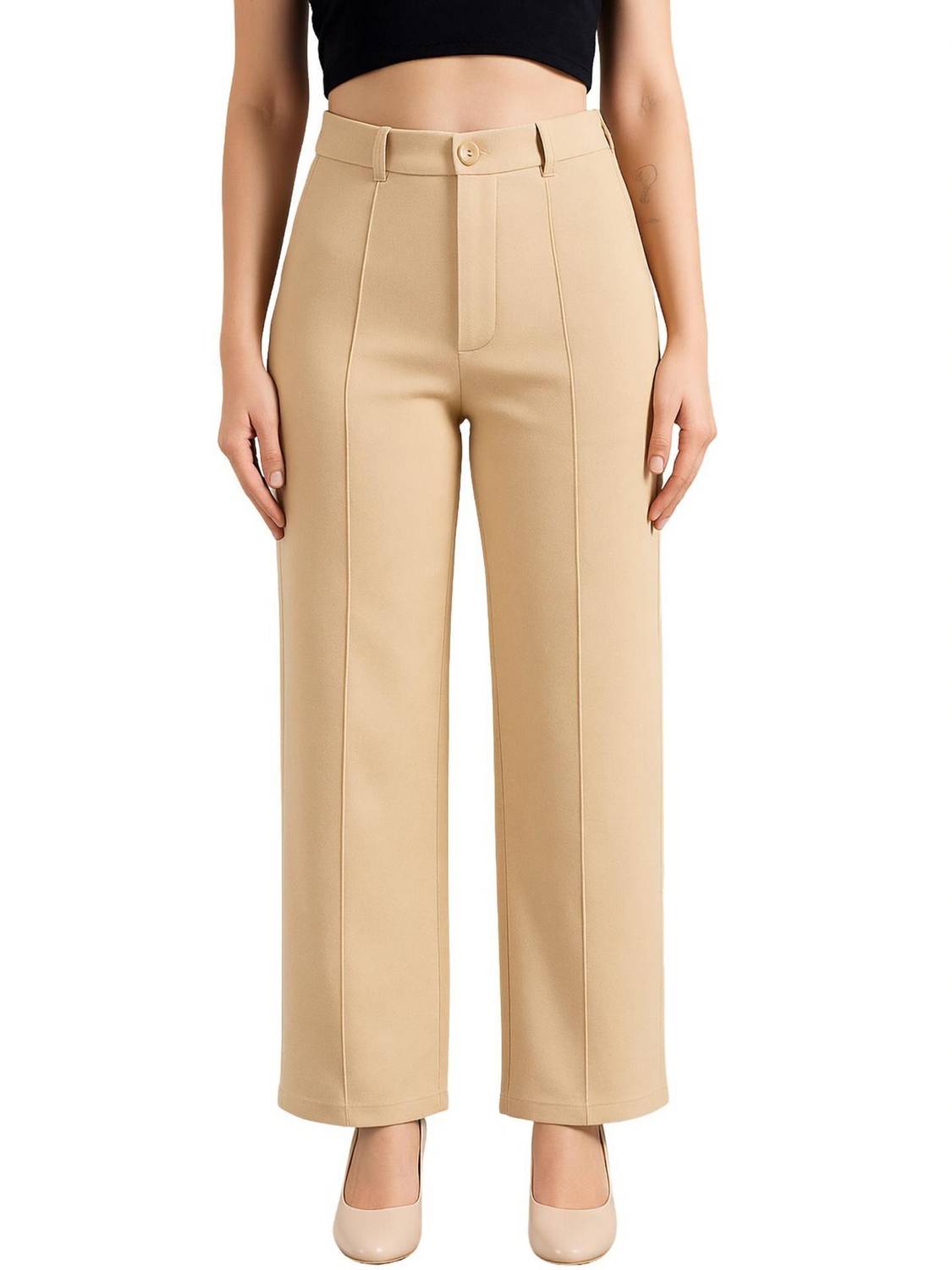 Belfry Regular Fit Women Beige Trousers