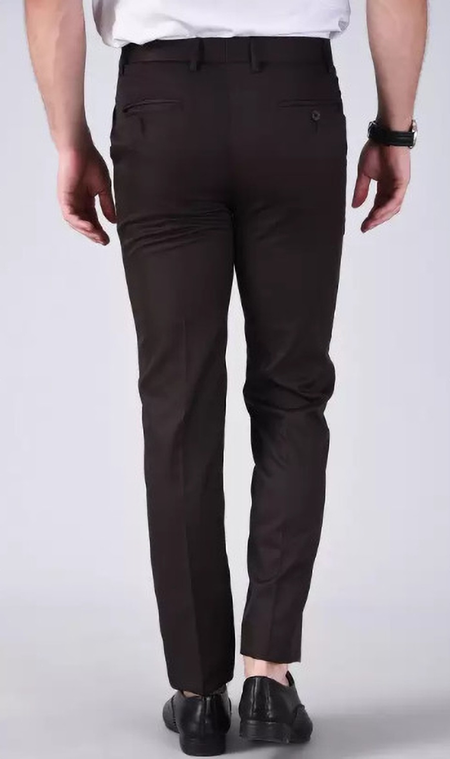 Image of Sucheh Gwalior Regular Fit Men Brown Trousers