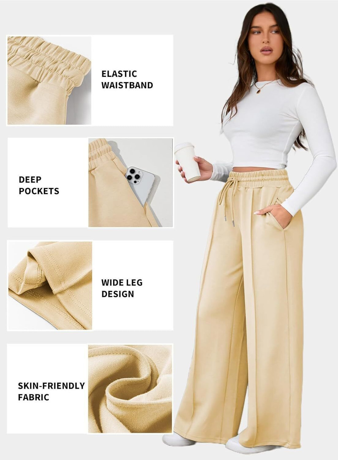 Image of Q-Rious Solid Women Beige Track Pants
