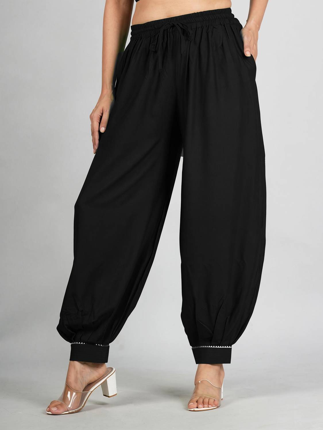 AARMAD Comfort Fit Women Black Trousers