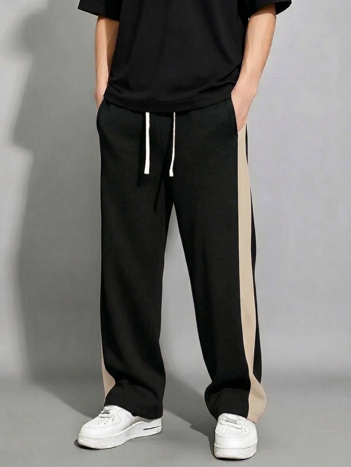 FABBAZE Loose Fit Black Trousers - Image 4