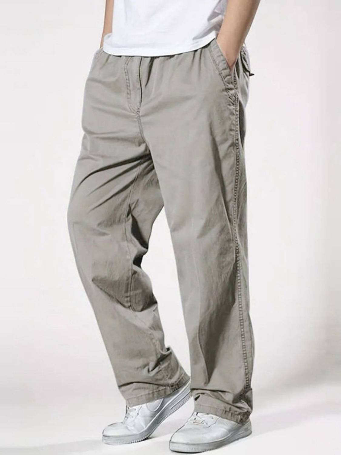 MAHADEV Loose Fit Men Grey Trousers - Image 4