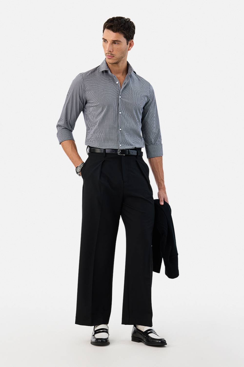 Snitch Loose Fit Black Men Trousers - Image 2