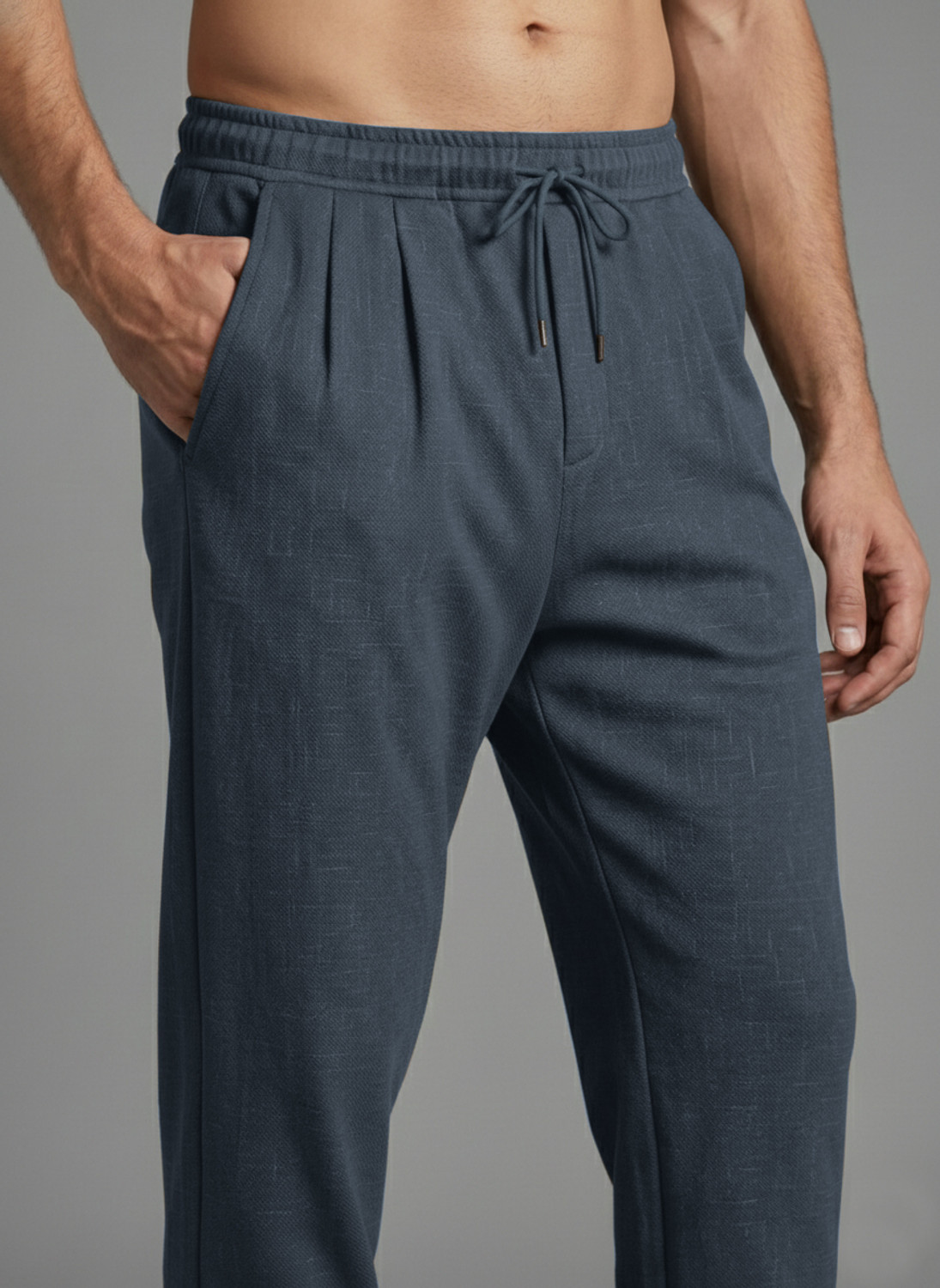 Image of INDICLUB Regular Fit Men Grey Trousers