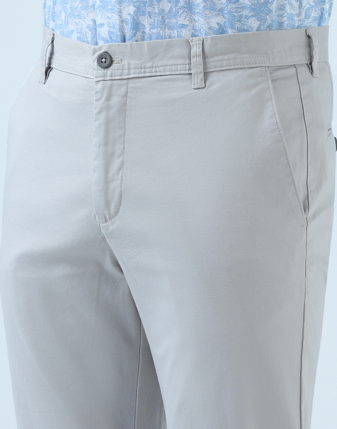 Image of Blackberrys Slim Fit Men Blue Trousers