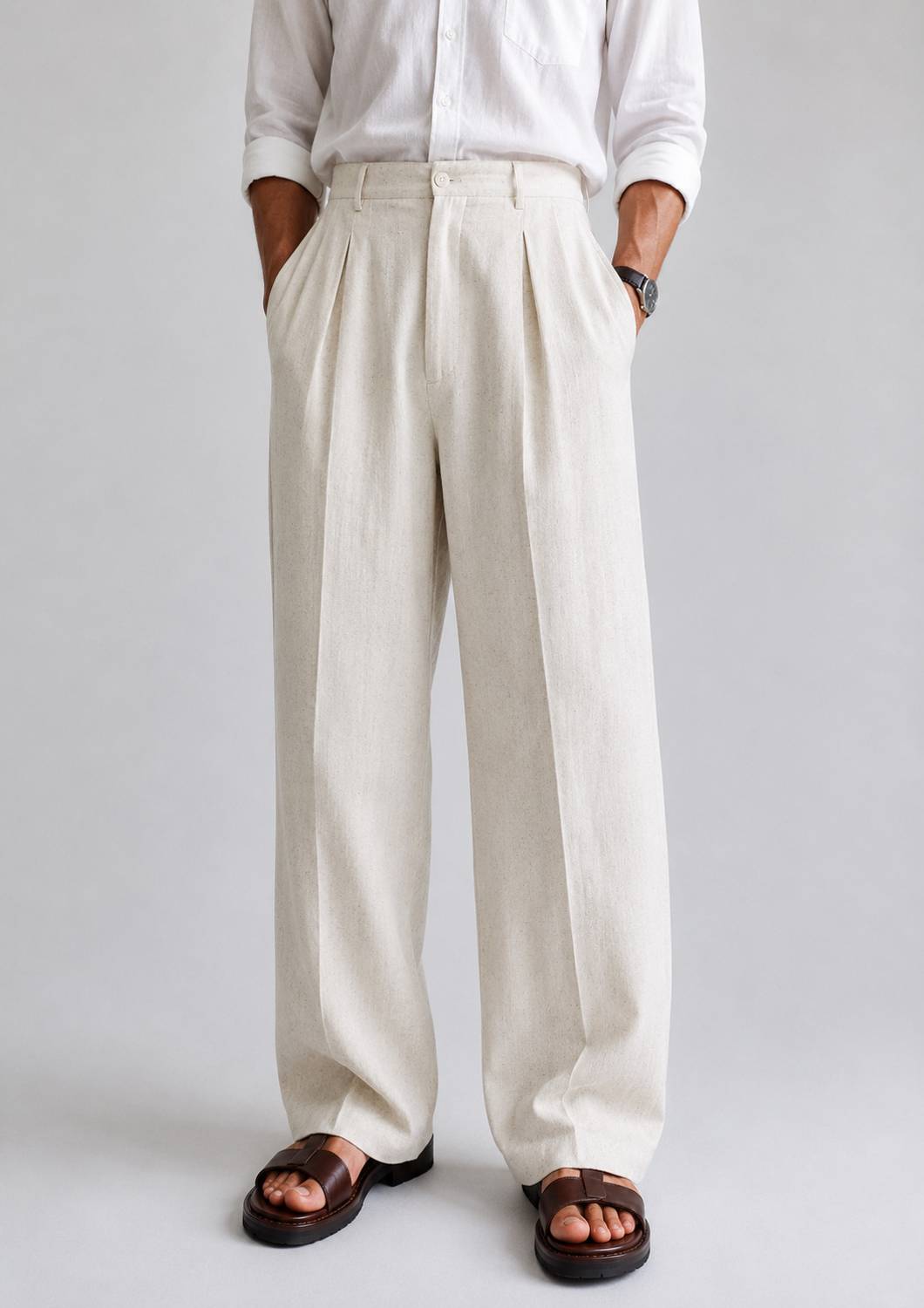 Cozy Cove Regular Fit Men White Trousers