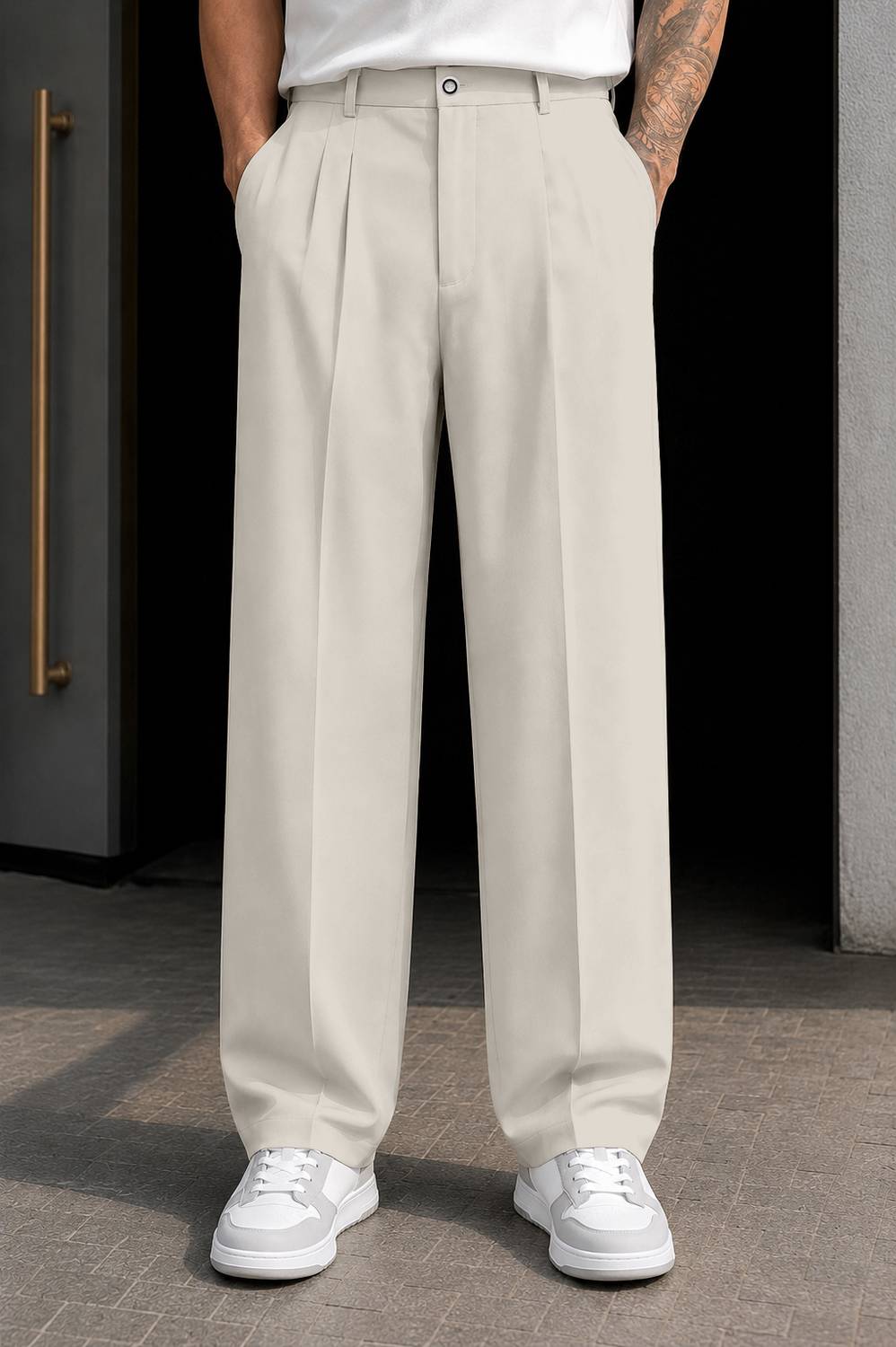 FTX Loose Fit Men White Trousers - Image 4