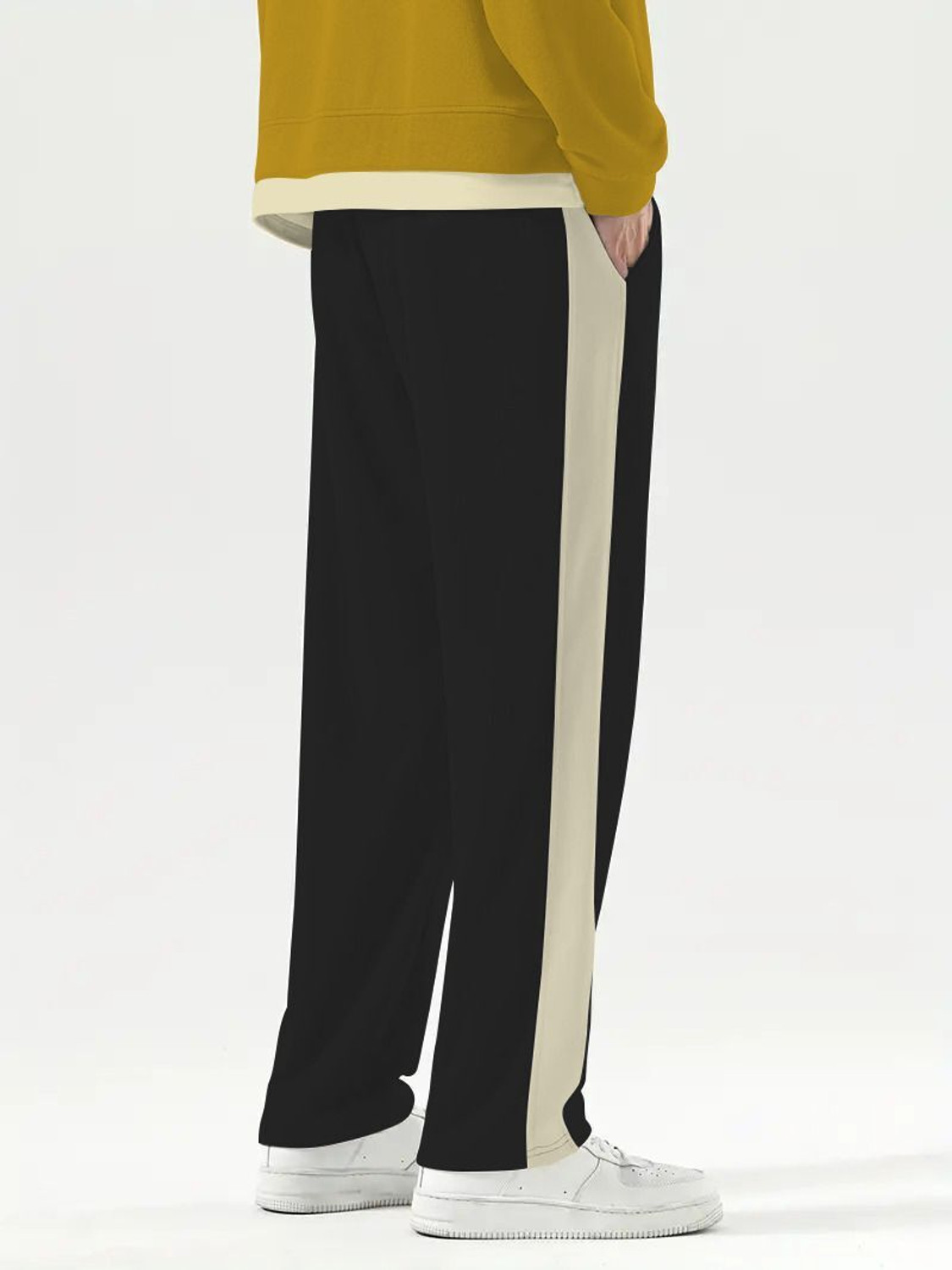Image of KAJARU Loose Fit Men Black Trousers