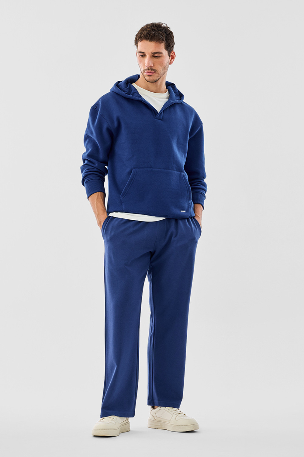 Image of Snitch Loose Fit Men Blue Trousers