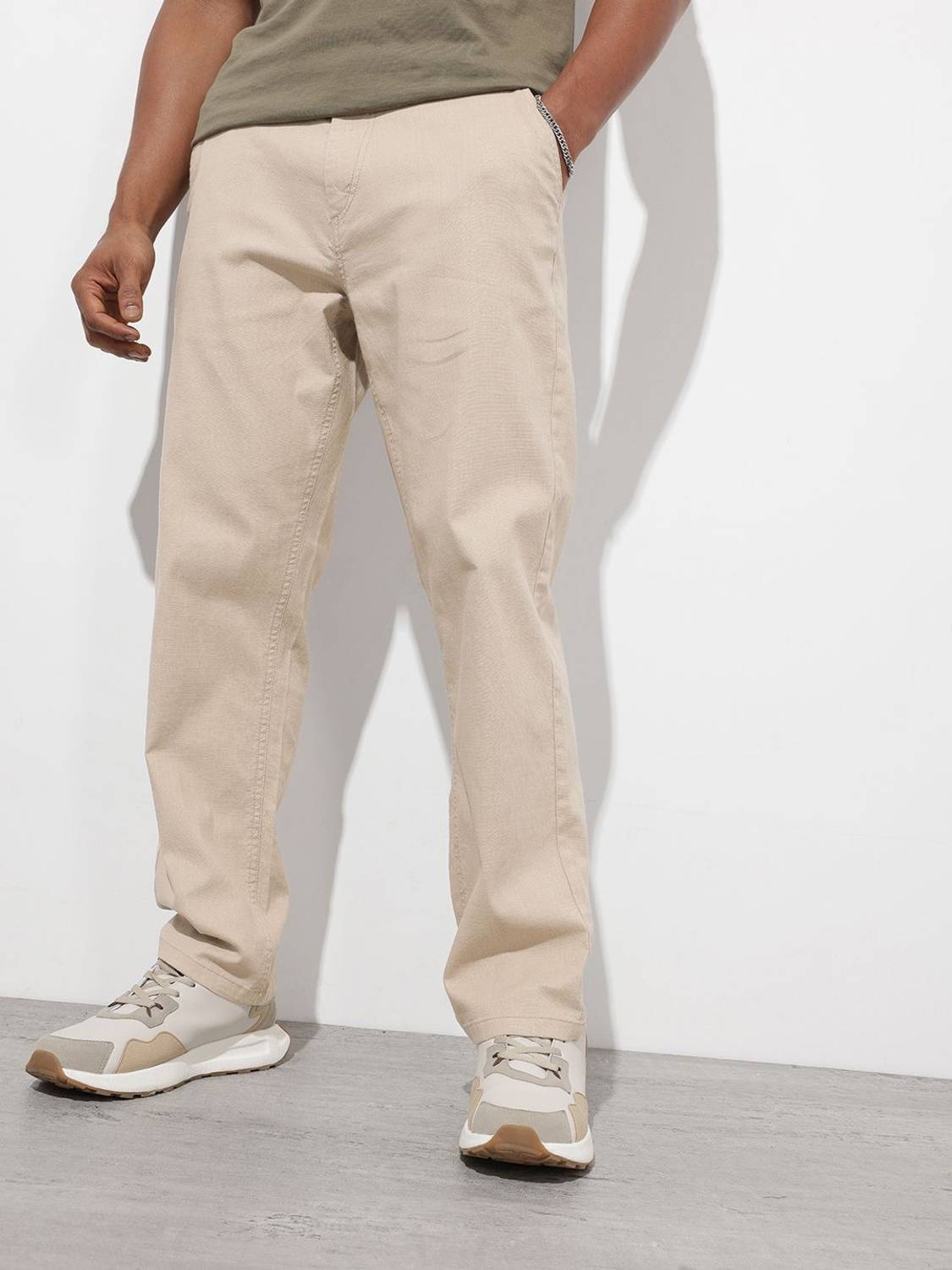 Roadster Gold Trousers - Image 1