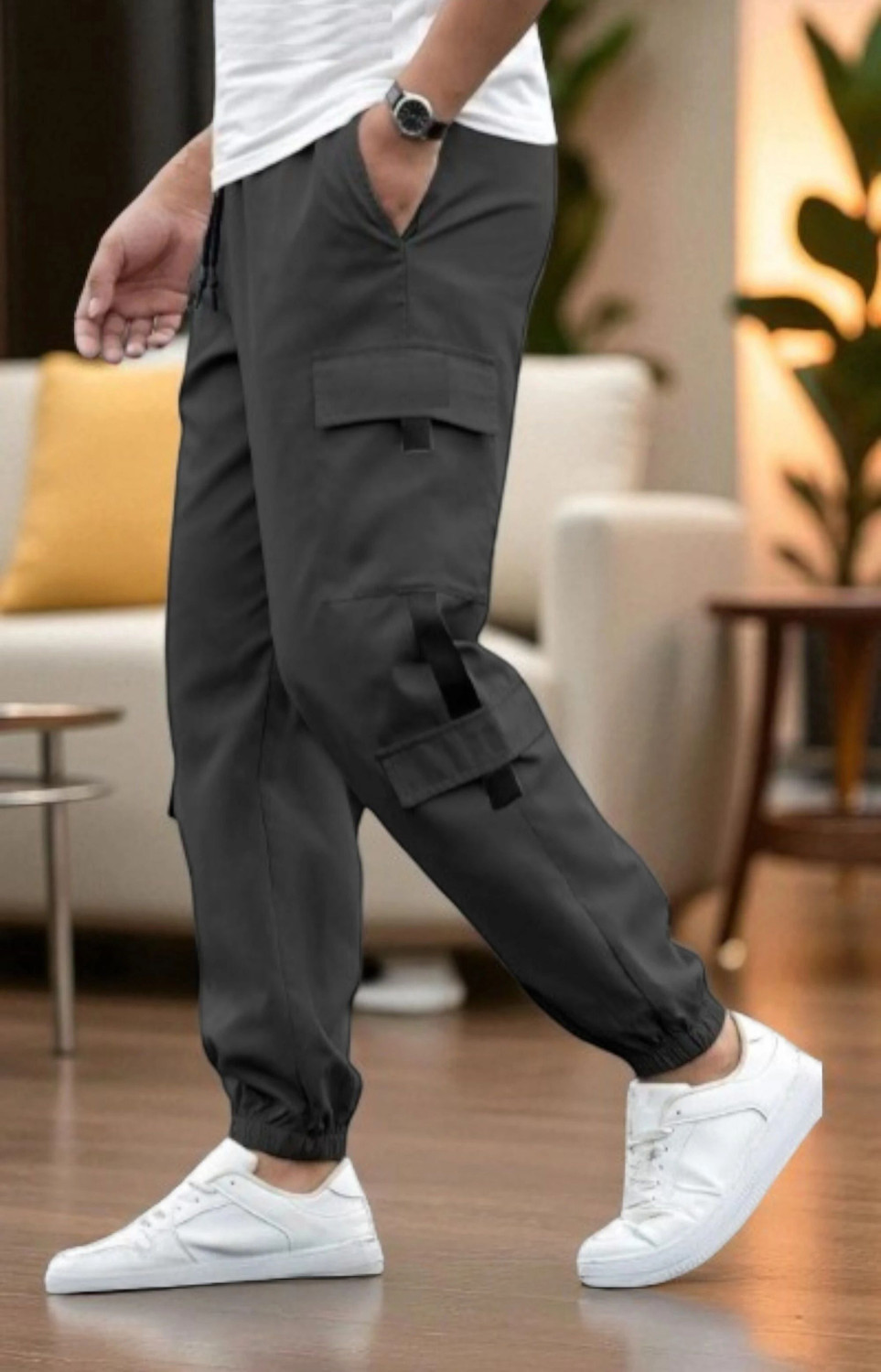 Image of Unicow Solid Men Brown Track Pants