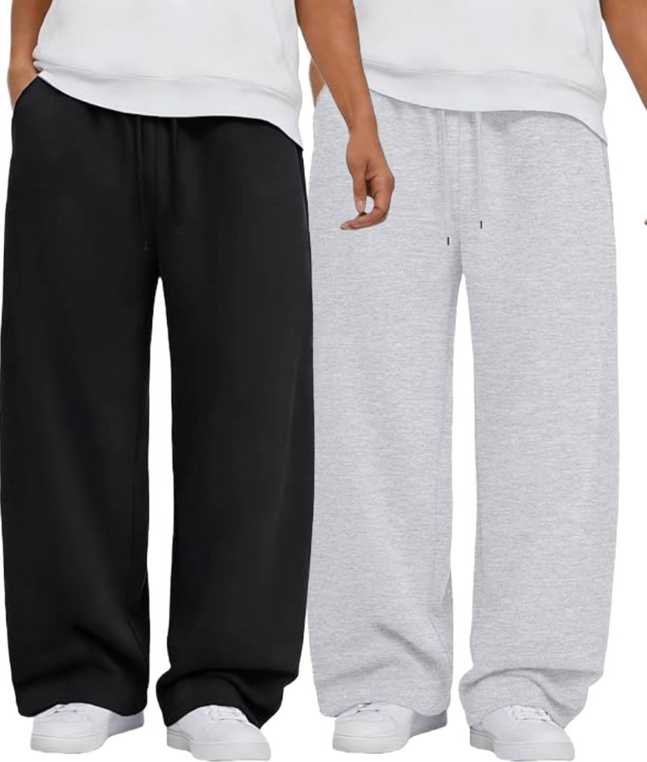MYO Loose Fit Men Grey Trousers Pack of 2 - Image 1