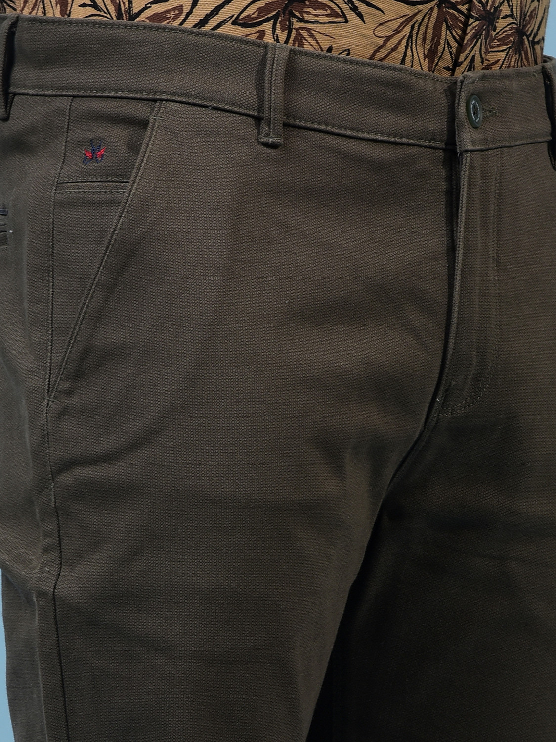 Image of CRIMSOUNE CLUB Regular Fit Men Green Trousers