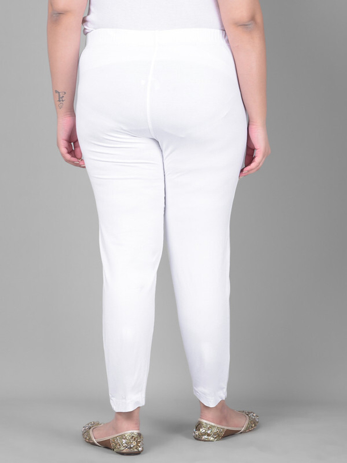 Image of Comfort Lady Regular Fit Women White Trousers