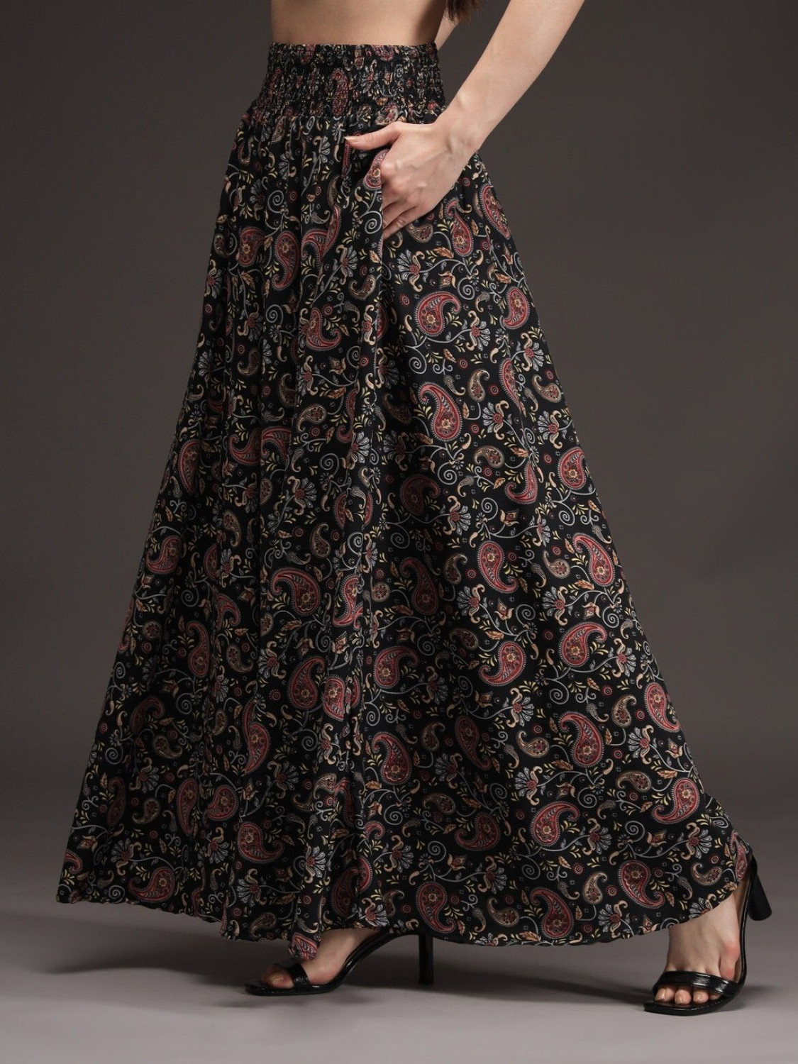 Image of DRESQUE STORE Flared Women Black Trousers