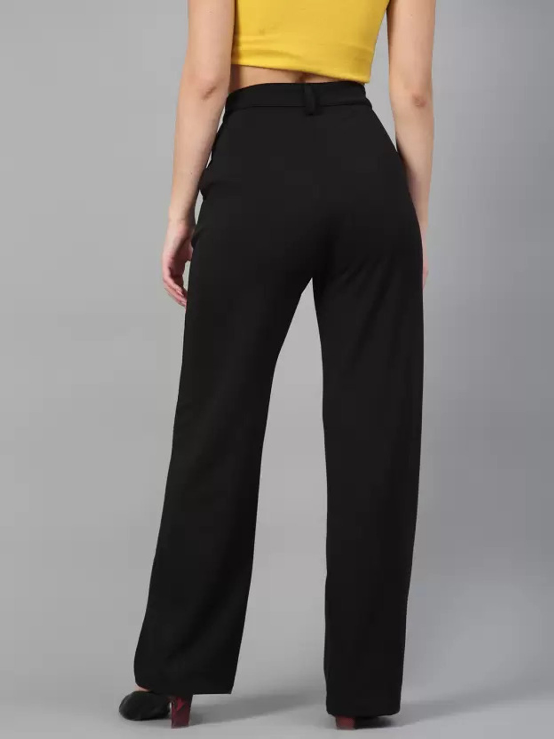 Image of GLADLY Regular Fit Women Black, Light Green Trousers