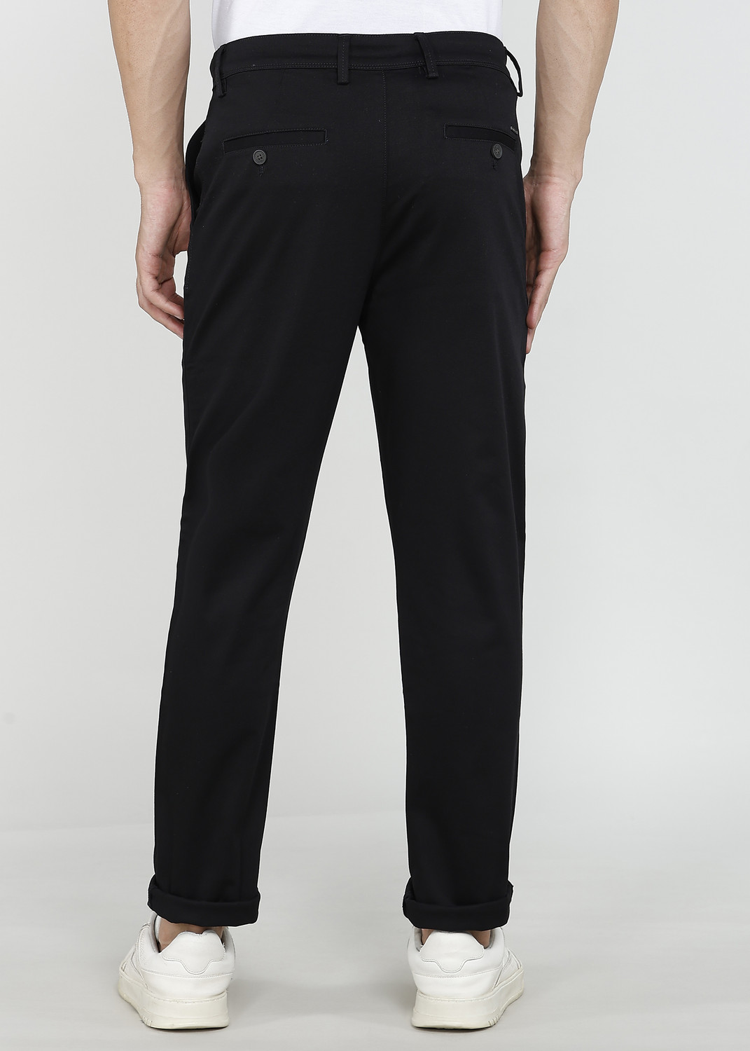 Image of PETER ENGLAND Men Slim Fit Multicolor Pure Cotton Trousers