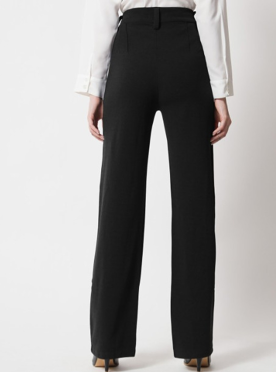 Image of BELWELL Regular Fit Women Black Trousers